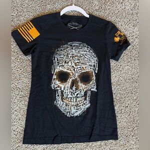 Women’s Halloween skull Grunt Style Tee